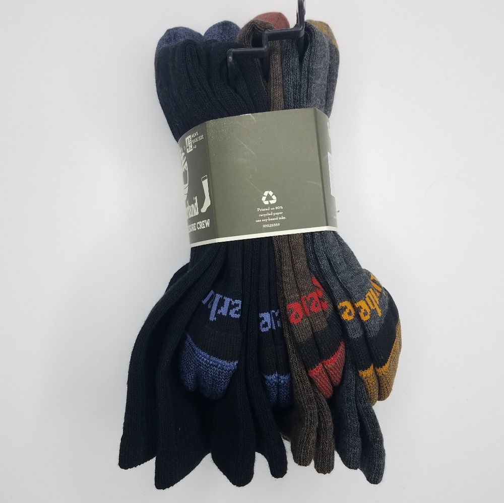 Timberland Outdoor Leisure Crew Socks 4PK - Picture 3 of 4